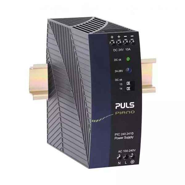 Functional Devices DC Power Supply, 100 to 240V AC, 24V DC, 240W, 10A, DIN Rail - PULS-PIC240-241D