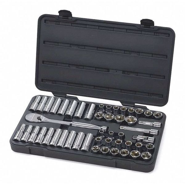 Gearwrench 49 Piece 1/2" Drive 6 Point Standard & Deep SAE/Metric Mechanics Tool Set - 80700D