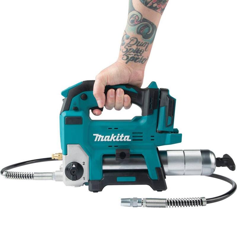 Makita 18V LXT Lithium-Ion Grease Gun with bonus 18-Volt LXT Lithium-Ion 3.0Ah Battery and 18V LXT Adapter for XGT Chargers - XPG01ZBL30ADP10