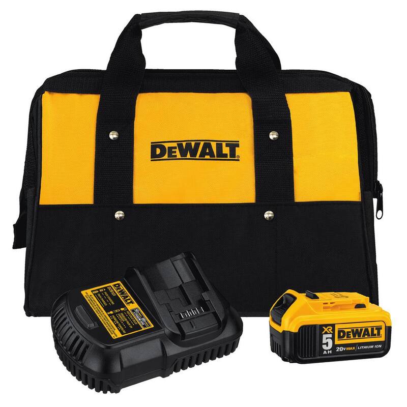 DEWALT 20-Volt Max Cordless Grease Gun (Tool-Only) with Battery Pack, Charger &  Kit Bag - DCB205CKWDCGG571B