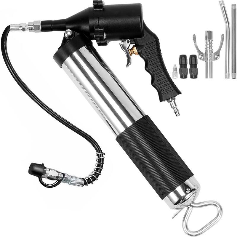 VEVOR Air Operated Grease Gun, 6000PSI, 14 oz./400 CC Capacity Heavy Duty Pneumatic Grease Gun, with 18.5 in. Flexible Hose - QD18IN6000PSIEXBEV0-819