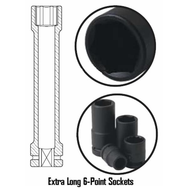 Sunex Sunex Tools SUU-248XD 0.5 in. Drive with 1.5 in. Extra Long Deep Impact Socket - SUU-248XD
