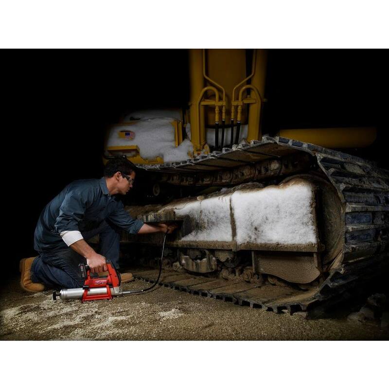Milwaukee M12 12V Lithium-Ion Cordless Grease Gun with 2.0 Ah Compact Battery - 2446-20-48-11-2420