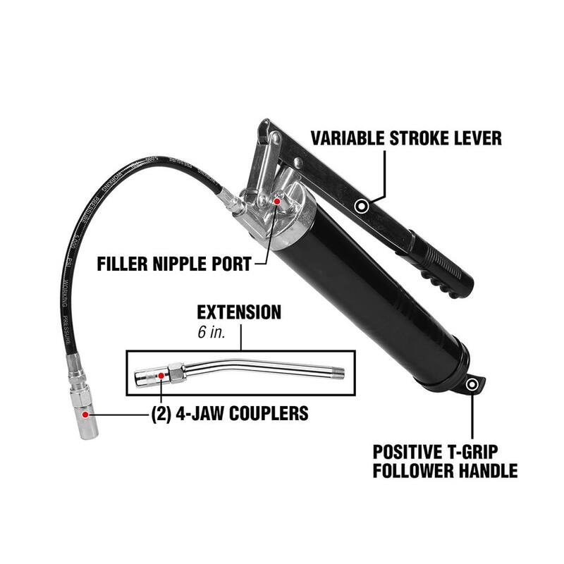 Workforce Pro Heavy-Duty Lever Action Grease Gun - L1355