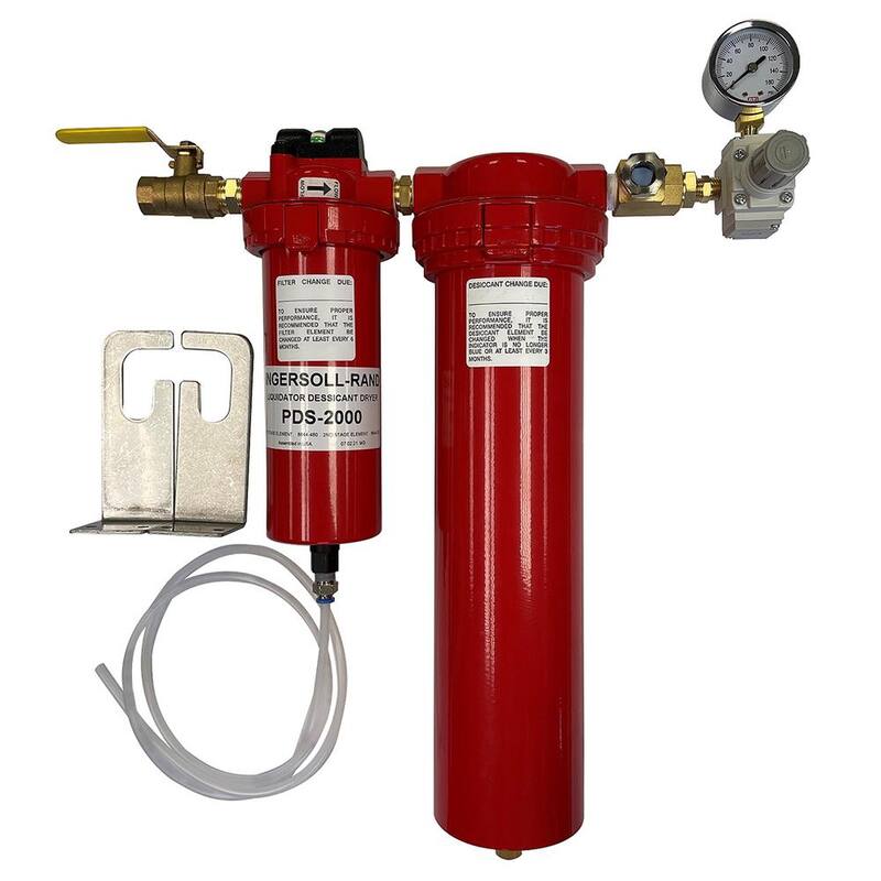 ARO 1/2 in. Inlet, Paint Booth Desiccant Drier System with 1/4 in. Regulator and Guage, 25 CFM - PDS-2000