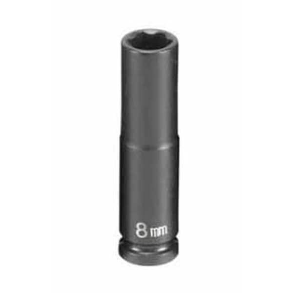 Grey Pneumatic Grey Pneumatic GRE908MDS .25in. Drive 6 Point Metric Deep Impact Socket 8mm - GRE908MDS