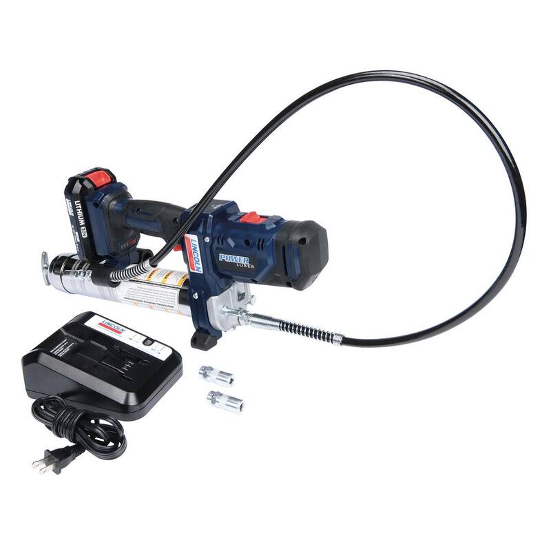 Lincoln Industrial Lincoln 1886 PowerLuber 20-Volt Lithium Ion High Pressure 2 Speed Cordless Grease Gun Single Battery - LIN1886