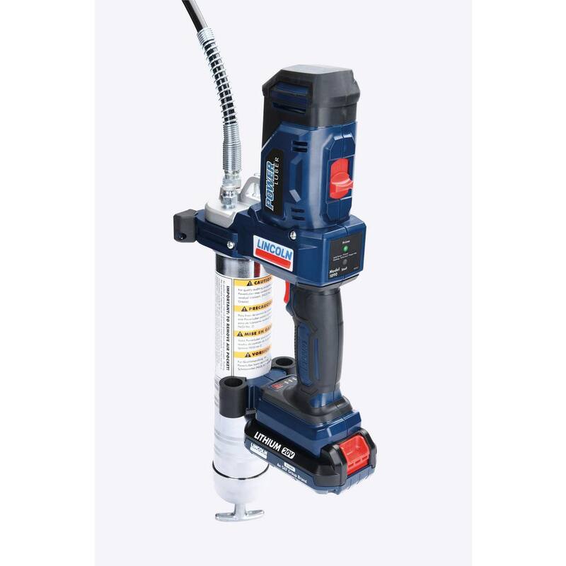 Lincoln Industrial Lincoln 1886 PowerLuber 20-Volt Lithium Ion High Pressure 2 Speed Cordless Grease Gun Single Battery - LIN1886