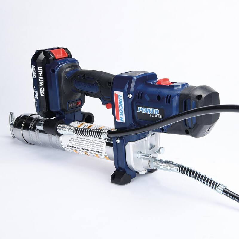 Lincoln Industrial Lincoln 1886 PowerLuber 20-Volt Lithium Ion High Pressure 2 Speed Cordless Grease Gun Single Battery - LIN1886
