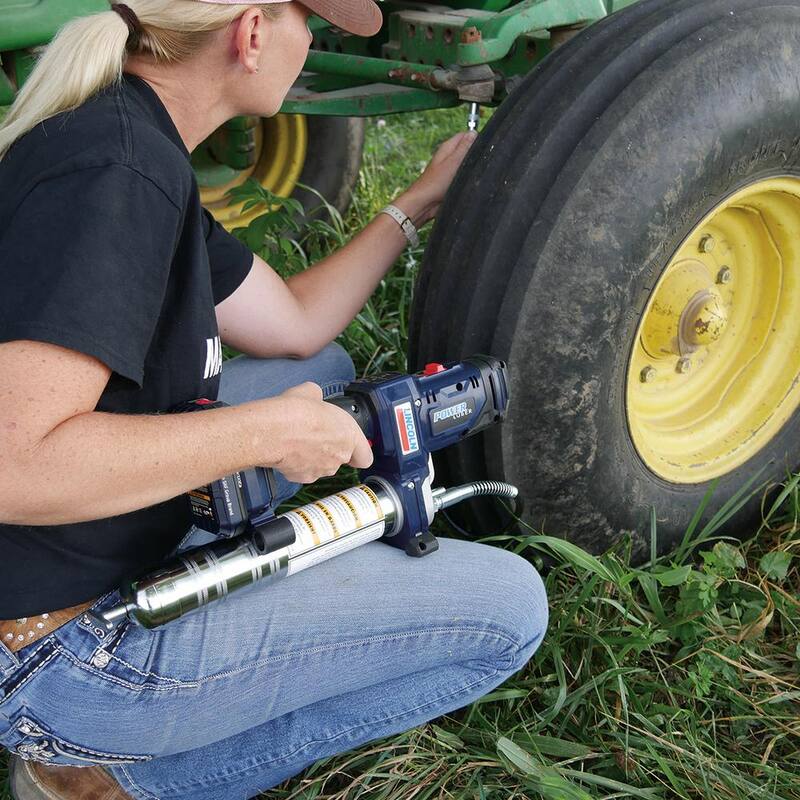 Lincoln Industrial Lincoln 1886 PowerLuber 20-Volt Lithium Ion High Pressure 2 Speed Cordless Grease Gun Single Battery - LIN1886