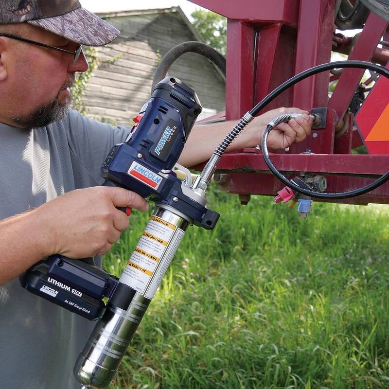 Lincoln Industrial Lincoln 1886 PowerLuber 20-Volt Lithium Ion High Pressure 2 Speed Cordless Grease Gun Single Battery - LIN1886