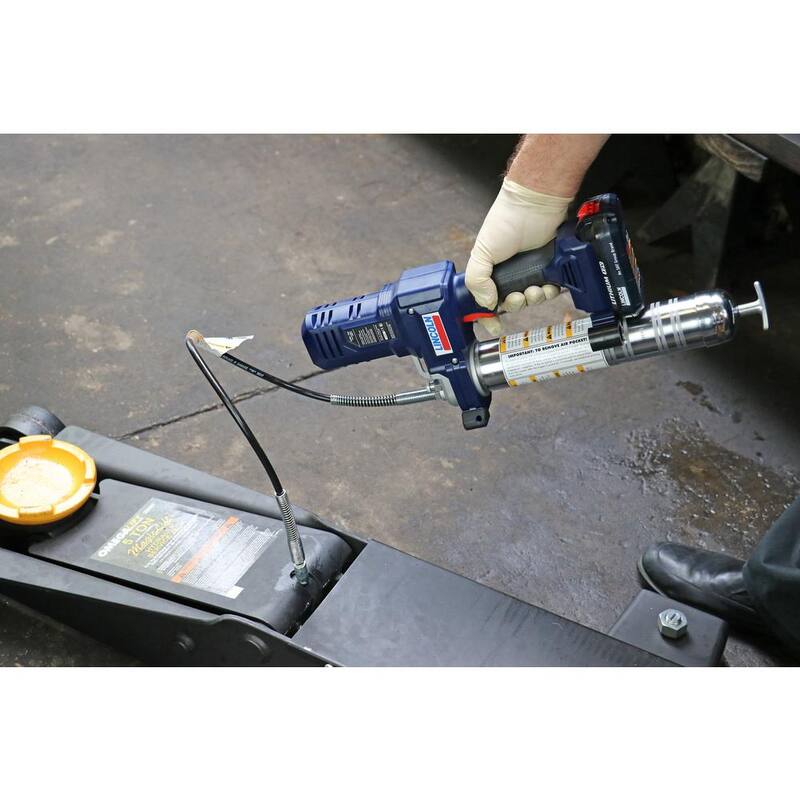 Lincoln Industrial Lincoln 1886 PowerLuber 20-Volt Lithium Ion High Pressure 2 Speed Cordless Grease Gun Single Battery - LIN1886