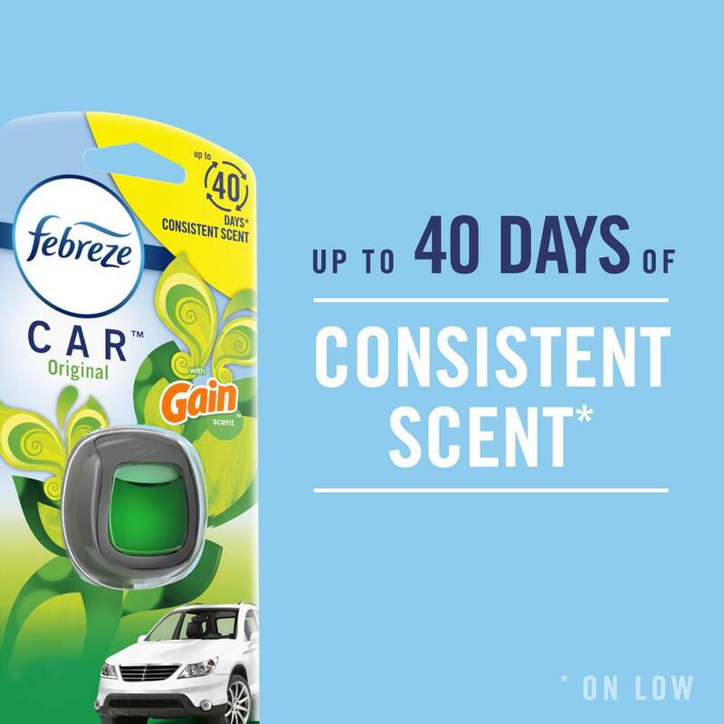 Febreze 0.06 oz. Linen and Sky Scent Car Vent Clip Air Freshener (2-Pack) - 003077201052