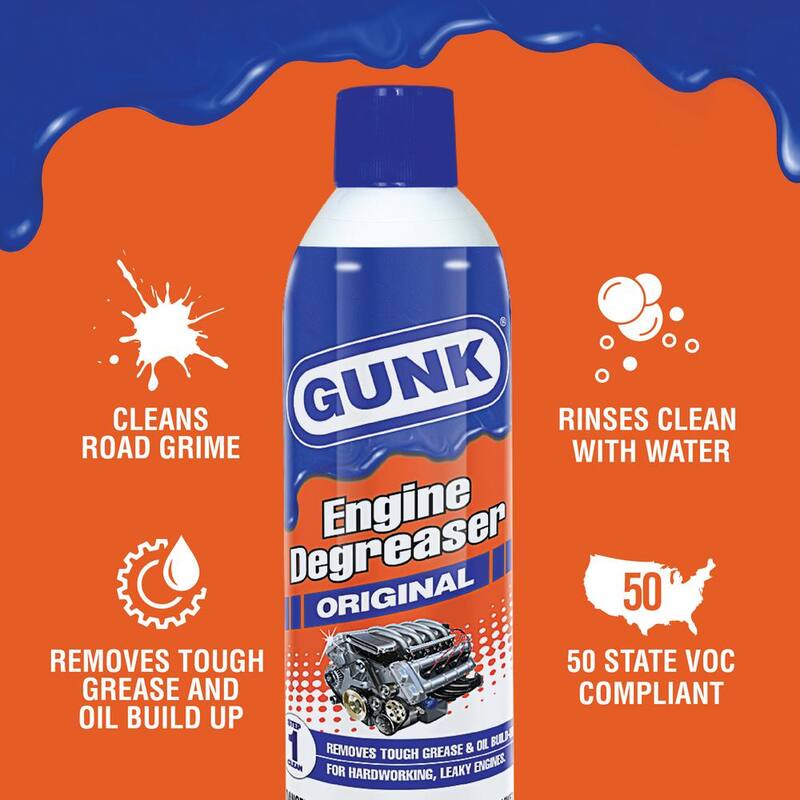 GUNK 15 oz. Original Heavy-Duty Engine Degreaser and Cleaner Spray - EB1CA/6