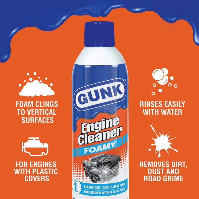 GUNK 17 oz. Foamy Engine Cleaner and Degreaser Spray - FEB1CA/6