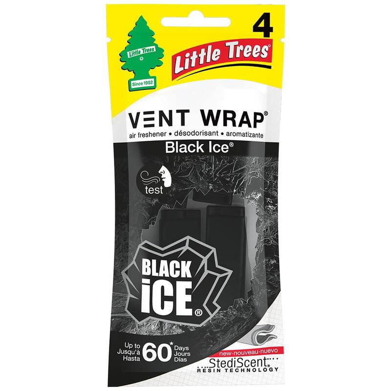 Little Trees Black Ice Vent Wrap Air Freshener (4-Pack) - CTK-52731