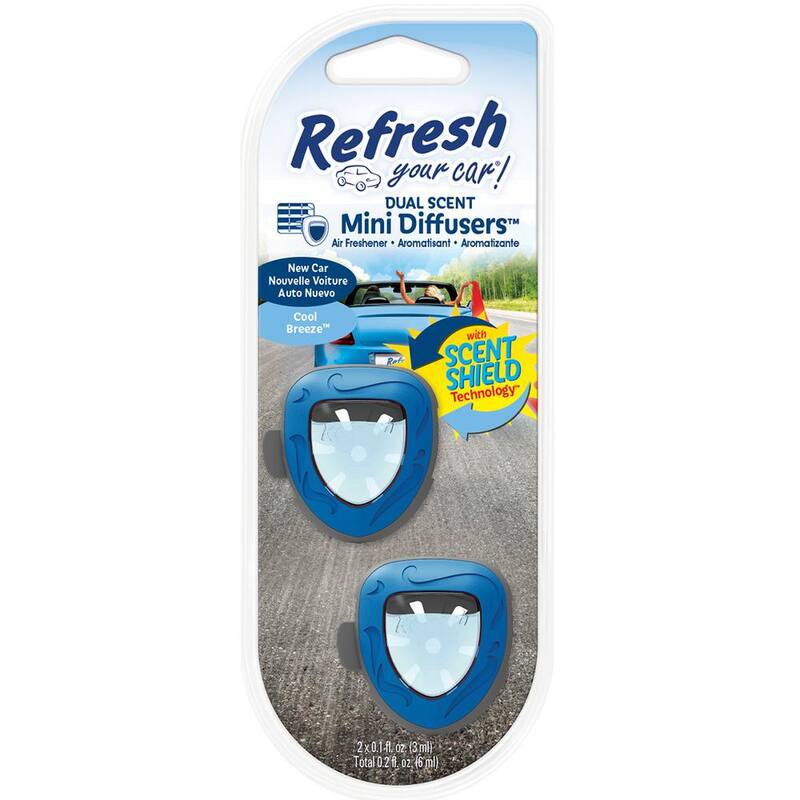 Refresh Your Car Refresh Your Car! Diffuser Air Freshener (New Car /Cool Breeze Scent, 2 Pack) - E301450900