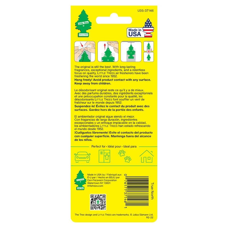Little Trees True North Hanging Air Freshner (3-Pack) - U3S-37146
