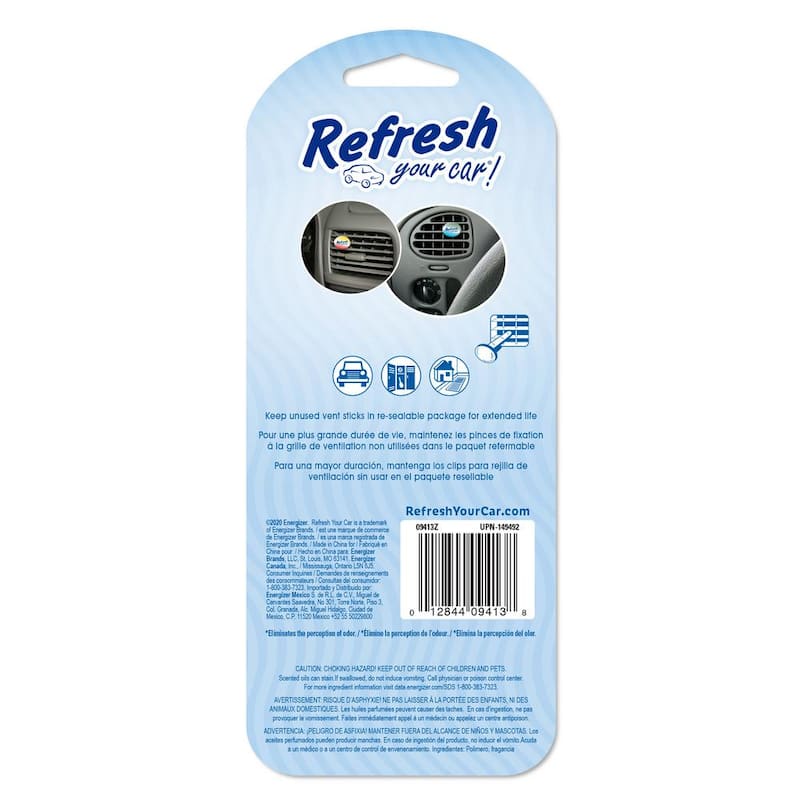 Refresh Your Car Vent Air Freshener (New Car /Cool Breeze Scent, 6 Pack) - 09413T