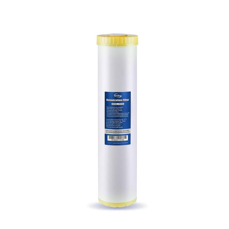 ISPRING Deionized Water Filter for Spotless Car Wash System, Fits WGB22BD Deionized Water System for Car Wash, 4.5 in. x 20 in. - FD25B