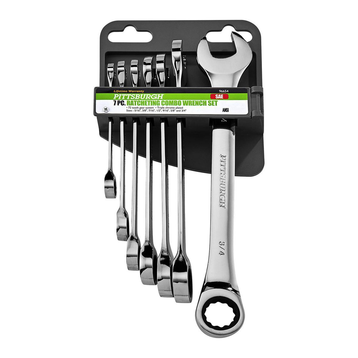 Llave Trinquete GearWrench GEARWRENCH Juego De Llaves Combinadas De Trinquete Universal Spline XL De 7 Piezas 120XP, SAE - 86452 Llave Mixta Trinquete Caja XL Spline
