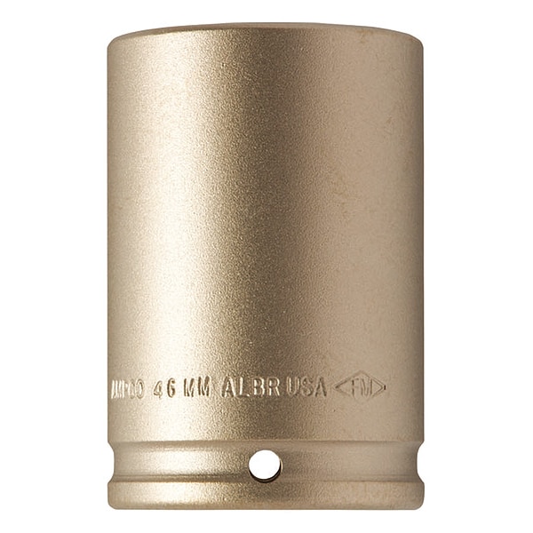 Ampco Safety Tools 1/2 in Drive Impact Socket 9/16 in Size Hex Deep Depth, Natural - DWI-1/2D9/16