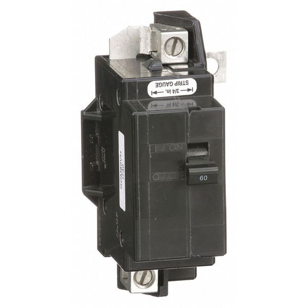 Square D Miniature Circuit Breaker, QO Series, 60A, 2 Pole, 120/240V AC, 22kA at 120/240V AC - QOM60VH