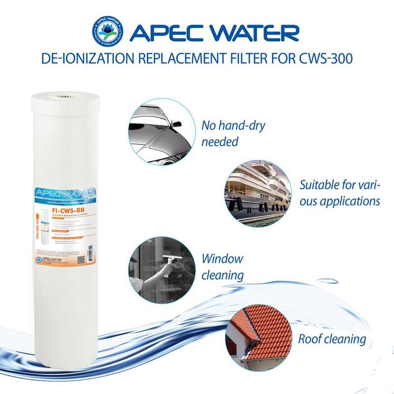 APEC Water Systems Car Wash System CWS-300 Deionization Replacement Specialty Filter - FI-CWS-BB