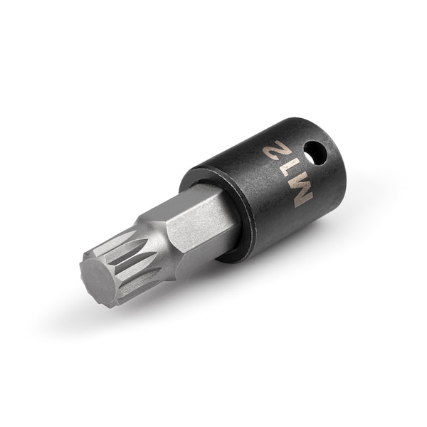 Tekton 3/8 Inch Drive x M12 Triple Square Bit Impact Socket - SIB18212