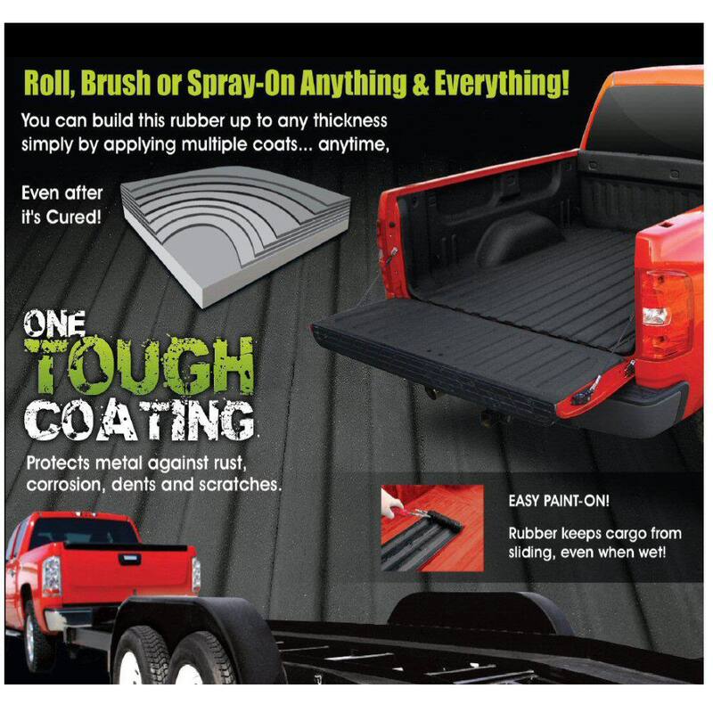 Unbranded Environmentally Friendly Water Based Rubber Truck Bed Liner in Camo Green (4-Box) - BU71004