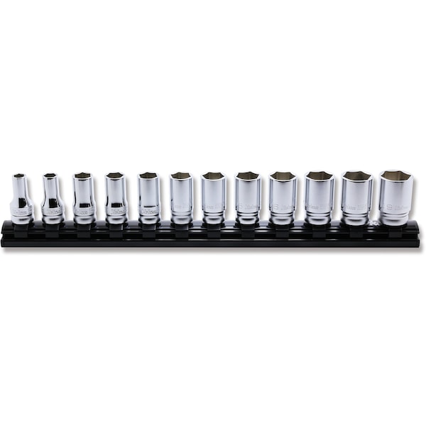 Ko-Ken Socket set 7-19mm 6 Point 300mm Z-series 12 pieces 3/8 Sq. Drive - RS3300XZ/12