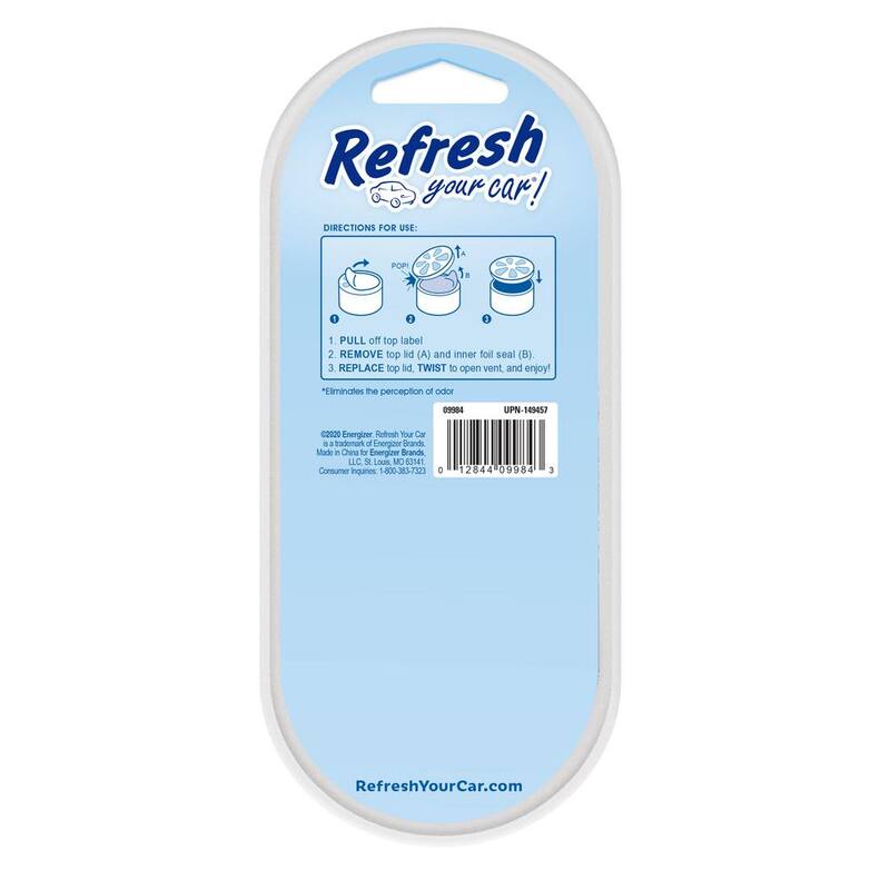 Refresh Your Car 2.5 oz. New Car Odor Eliminating Scented Gel Can Air Freshener - 09984