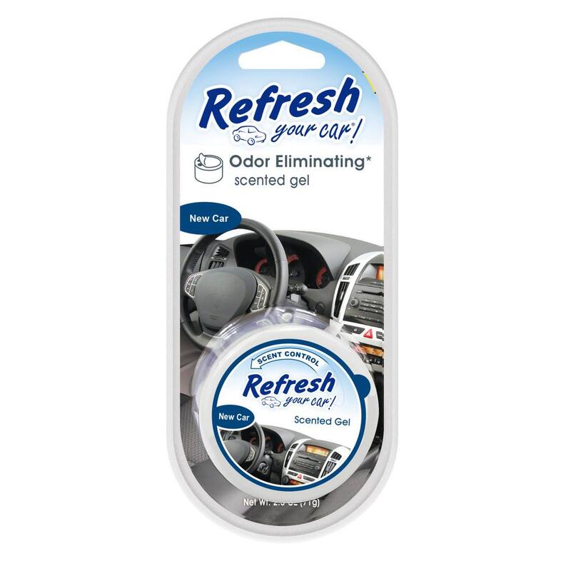 Refresh Your Car 2.5 oz. New Car Odor Eliminating Scented Gel Can Air Freshener - 09984