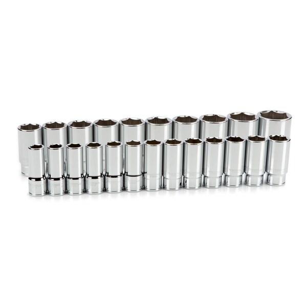 Tekton 3/4 Inch Drive Deep 6-Point Socket Set, 23-Piece (19-50 mm) - SHD93018