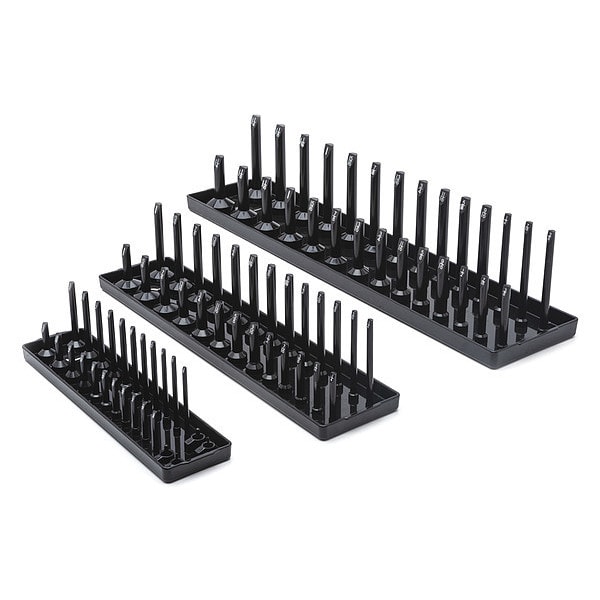 Gearwrench 3 Pc. 1/4", 3/8" & 1/2" Drive Black SAE Socket Storage Tray Set - 83118