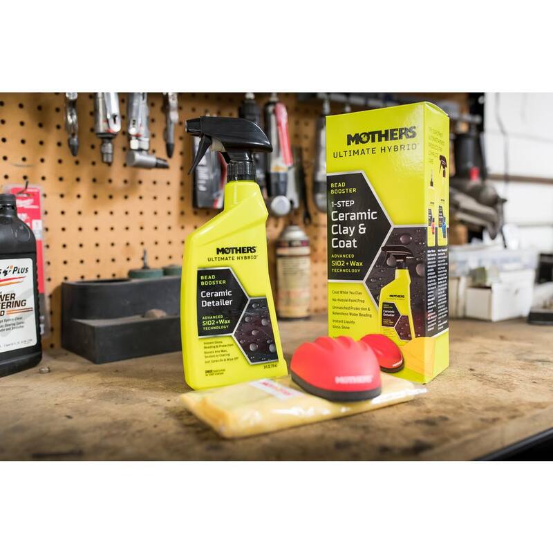 MOTHERS Ultimate Hybrid Ceramic Clay and Coat Kit with 12 oz. Detailer Spray, Microfiber Towel, and Clay Tool - 07260