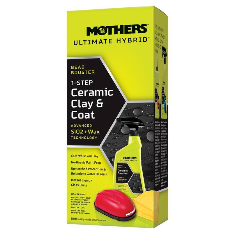 MOTHERS Ultimate Hybrid Ceramic Clay and Coat Kit with 12 oz. Detailer Spray, Microfiber Towel, and Clay Tool - 07260
