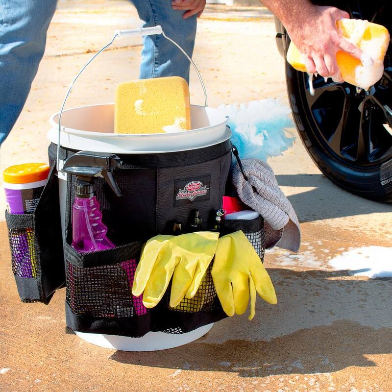 BUCKET BOSS Auto Boss Wash Boss 5 Gal. Bucket Car Accessory Organizer for Car Wash Cleaning or Car Detailing Supplies - AB30060