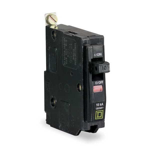 Square D Miniature Circuit Breaker, QOB Series, 20A, 1 Pole, 120V AC, 10kA at 120V AC - QOB120HM