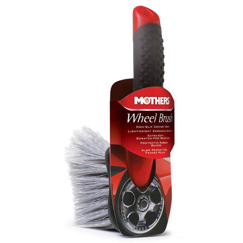 MOTHERS Automotive Car Care Wheel Brush with Scratch-Free Bristles - 155700