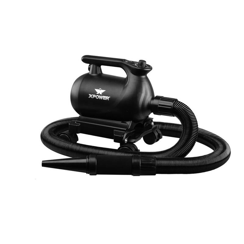 XPOWER A-12 Professional Car Dryer Blower with 2 Heat Settings and Mobile Dock with Caster Wheels - A-12