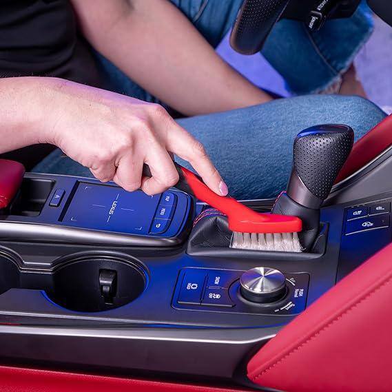 MOTHERS Automotive Car Care Detailing Brush Set with Scratch-Free Bristles - 156200