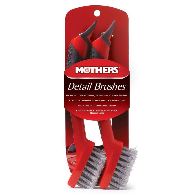 MOTHERS Automotive Car Care Detailing Brush Set with Scratch-Free Bristles - 156200