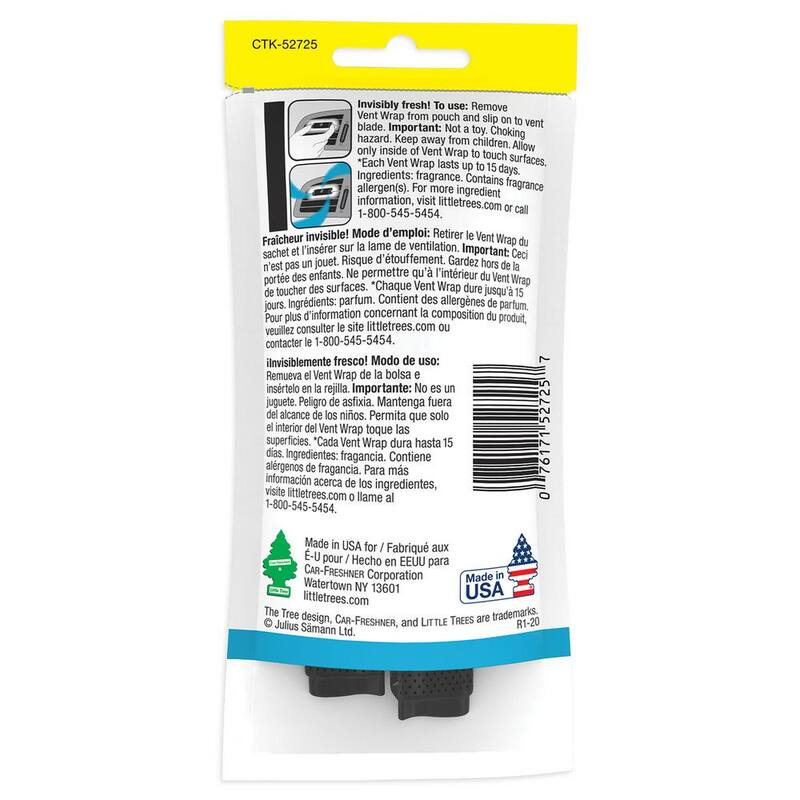Little Trees Caribbean Colada Vent Wrap Air Freshener (4-Pack) - CTK-52725
