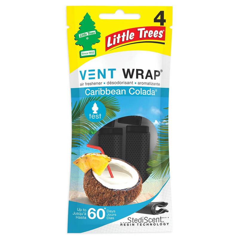 Little Trees Caribbean Colada Vent Wrap Air Freshener (4-Pack) - CTK-52725