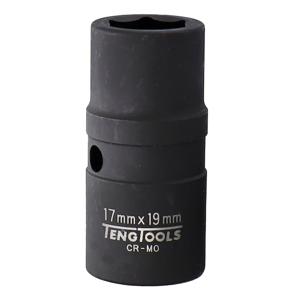 Teng Tools 17/19MM 1/2 Inch Drive 6 Point Metric Double Ended Chrome Molybdenum Wheel Nut Impact Socket - 9291719