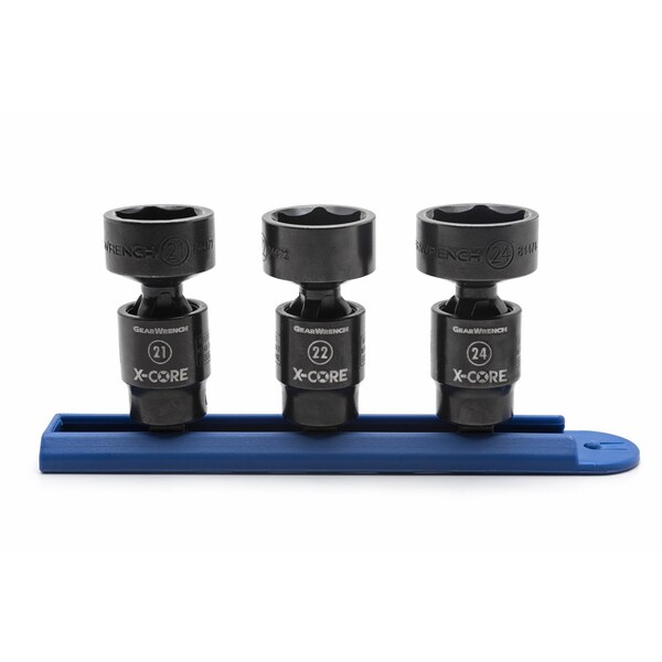 Kd Tools 3/8" Drive Painless Universal Impact Sockets Black Oxide Coating - 84976