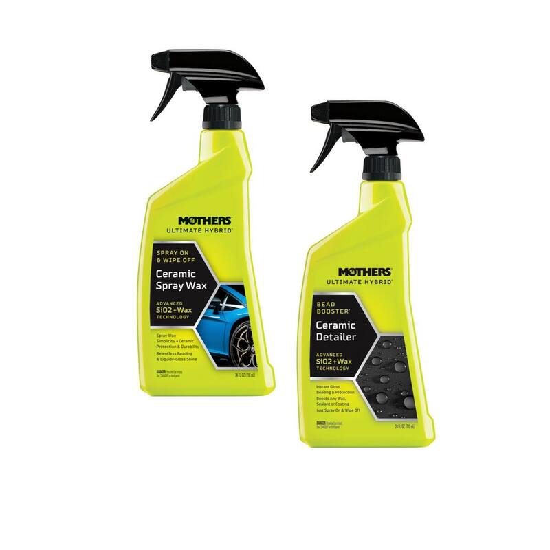 MOTHERS 24 oz. Ultimate Hybrid Ceramic Detailer and Bead Booster Spray + 24 oz. Ceramic Spray Wax Car Cleaning Kit - 400001