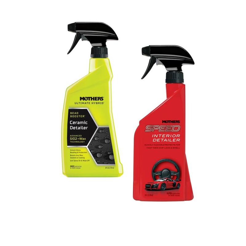 MOTHERS 24 oz. Ultimate Hybrid Ceramic Detailer and Bead Booster Spray + 24 oz. Speed Interior Detailer Spray Car Cleaning Kit - 400002