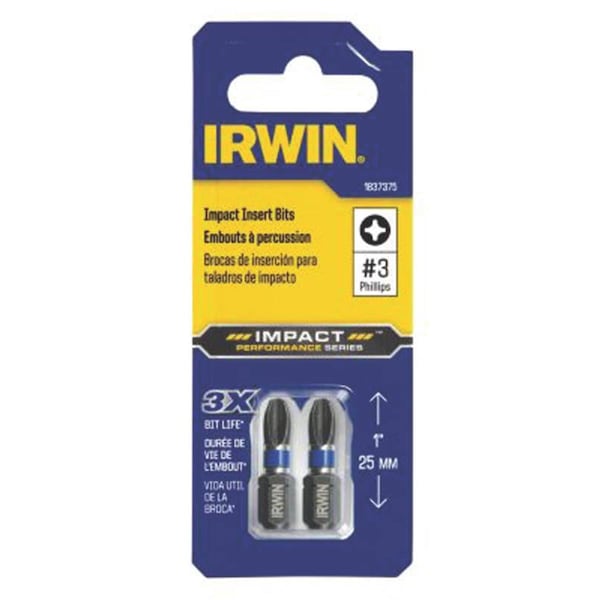 Irwin 1837375 Impact No.3 Phillips x 1 Inoal 2-Card - 8786709